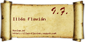 Illés Flavián névjegykártya